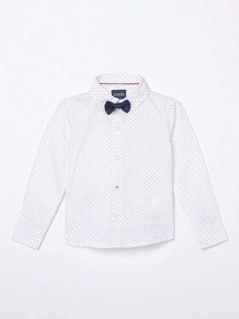 

Juniors by Lifestyle Boys White Regular Fit Printed Casual Shirt