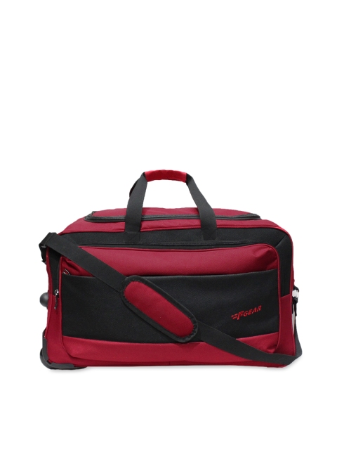 

F Gear Red & Black Colourblocked Duffel Bag