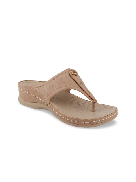 

CALZADO Women Beige Textured Wedges