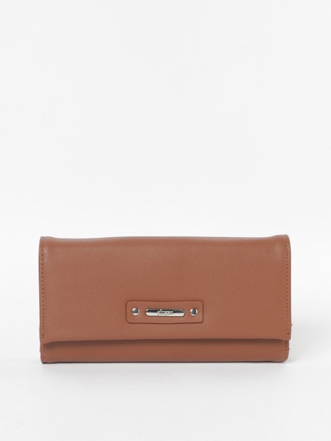 

Ginger by Lifestyle Women Brown Solid Three Fold Wallet