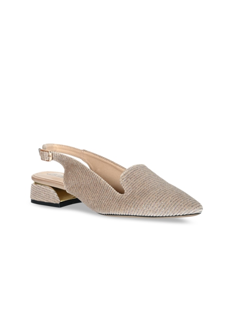 

GIRL EXCUSE Women Beige Textured Pumps