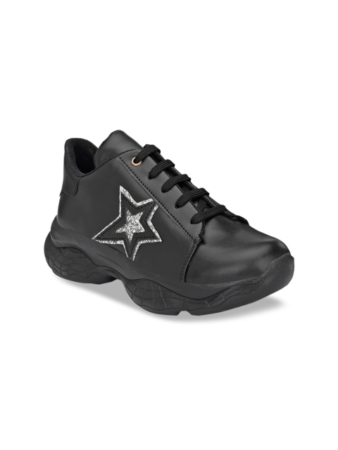 

AfroJack Women Black Synthetic Leather Sneakers