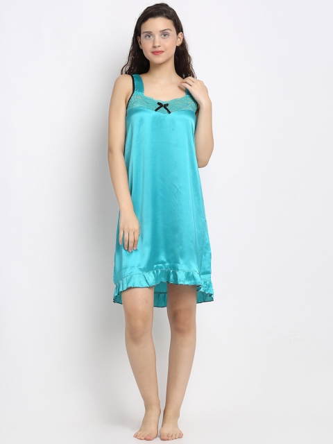 

Secret Wish Blue & Black Solid Baby Doll