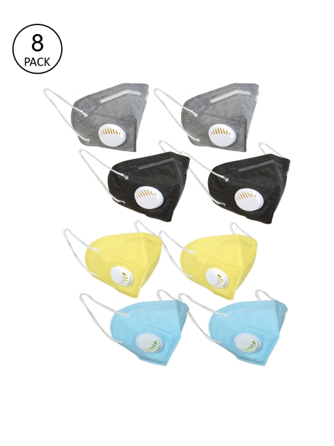 

OOMPH Pack Of 8 5-Ply Reusable Anti-Pollution KN95 Masks, Black