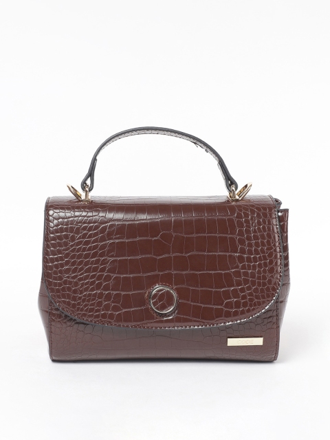 

CODE by Lifestyle Coffee Brown Animal Skin Textured Satchel
