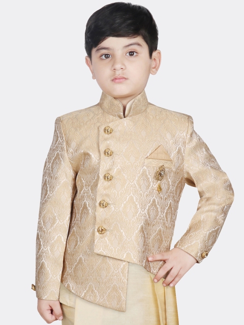 

SG YUVRAJ Boys Gold-Toned Tailored Jacket