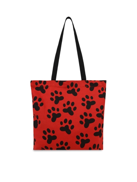 

Vivinkaa Red & Black Printed Tote Bag