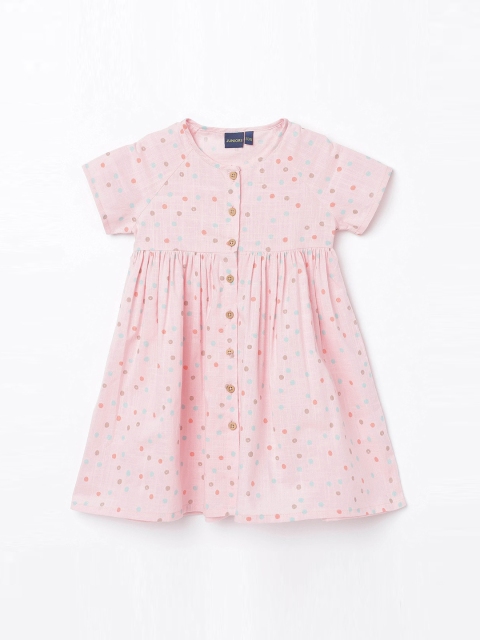 

Juniors by Lifestyle Girls Pink Printed A-Line Dress