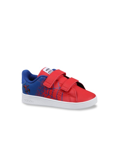 

ADIDAS Unisex Kids Blue & Red Leather Tennis Shoes