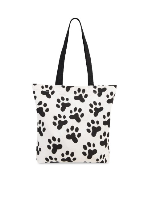 

Vivinkaa White & Black Printed Tote Bag