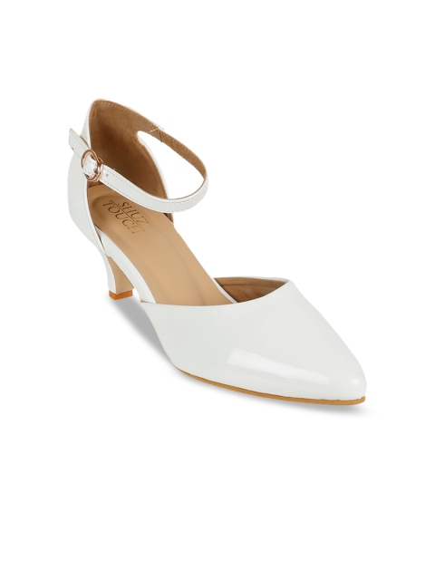 

SHUZ TOUCH Women White Solid Pumps