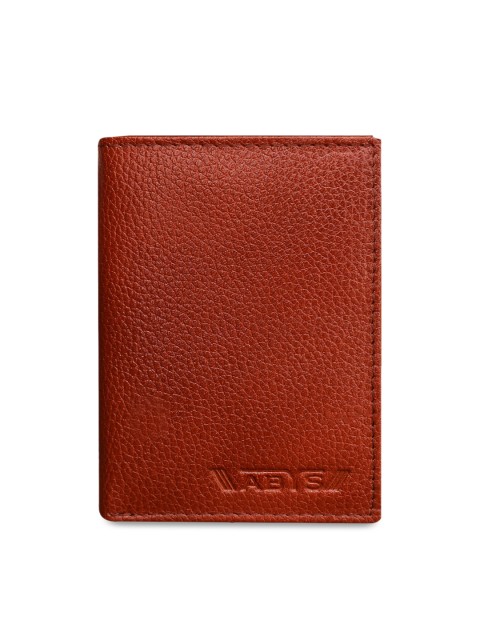 

ABYS Men Brown Textured Leather Card Holder