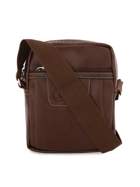 

Leather World Unisex Brown Solid Travel Pouch