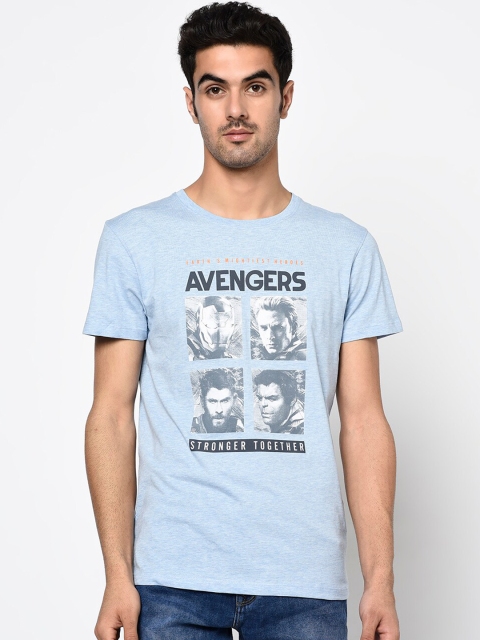 

Octave Men Blue Avengers Printed Cotton Round Neck T-shirt