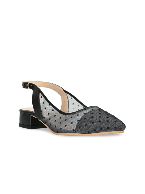 

GIRL EXCUSE Women Black Printed Pumps