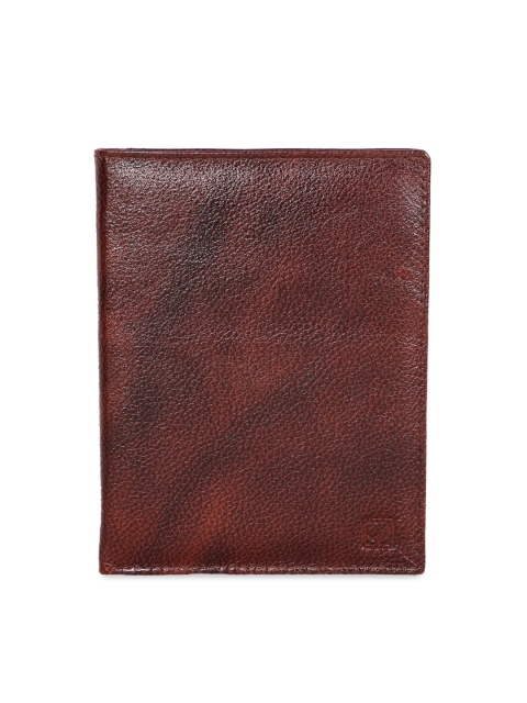 

Style SHOES Unisex Maroon Solid Leather Passport Holder