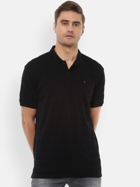 

Louis Philippe Sport Men Black Solid Mandarin Collar T-shirt