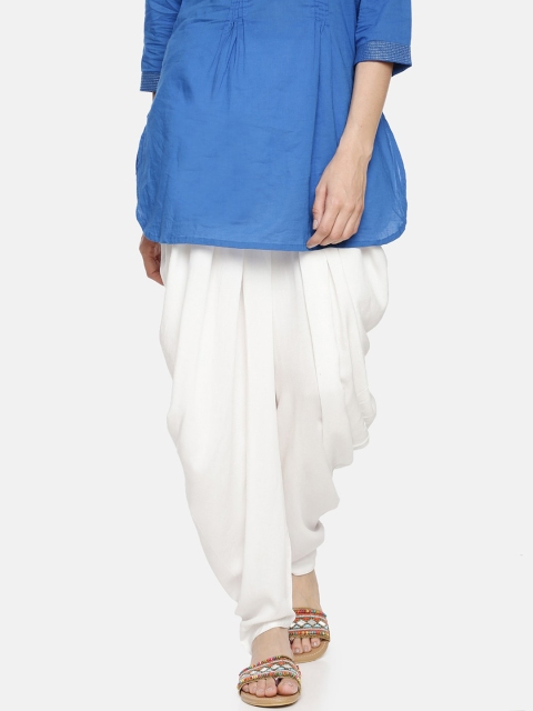 

GOLDSTROMS Women Off White Solid Knitted Patiala