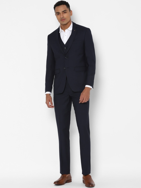 

Allen Solly Men Navy Blue Solid Slim-Fit Single-Breasted Formal Suit
