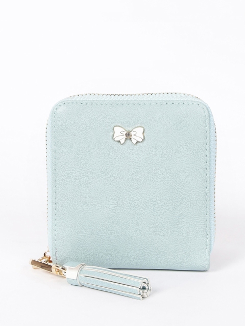 

Ginger by Lifestyle Women Navy Blue Textured Zip Around Wallet
