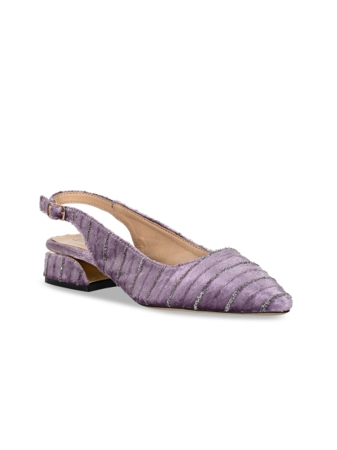 

GIRL EXCUSE Women Purple Textured Pumps