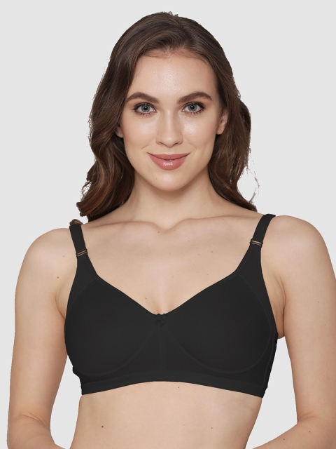 

Kalyani Black Solid Non-Wired Non Padded Everyday Bra 10001