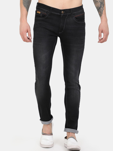 

VUDU Men Black Slim Fit Mid-Rise Clean Look Jeans
