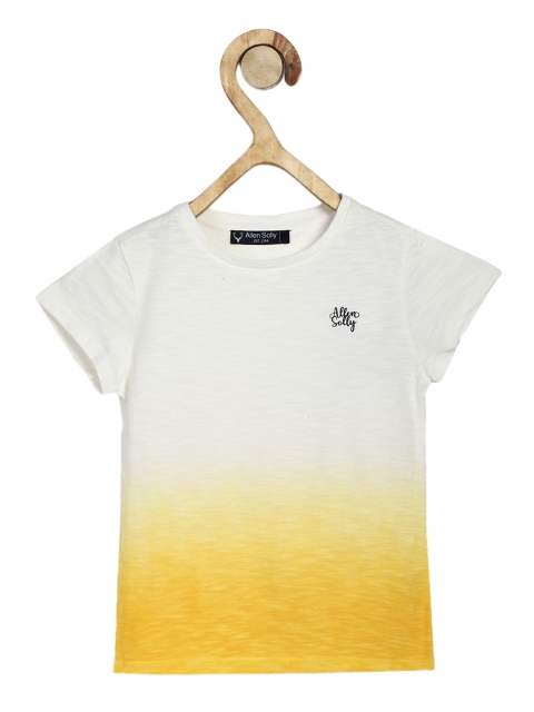 

Allen Solly Junior Girls White Dyed Round Neck T-shirt