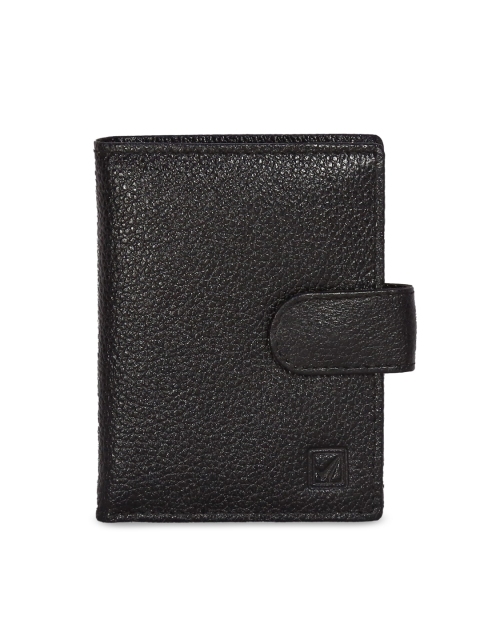 

Style SHOES Unisex Black Textured Leather Card Holder