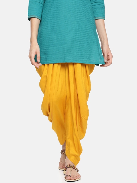 

GOLDSTROMS Women Mustard Solid Knitted Patiala