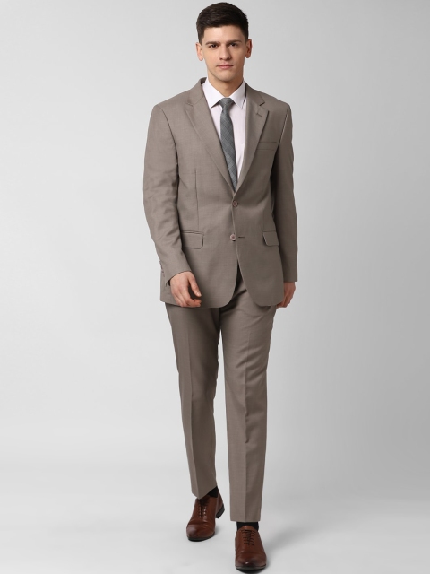 

Peter England Men Beige Solid Slim-Fit Single-Breasted Formal Suit
