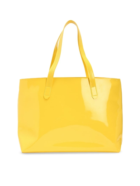 

FOREVER 21 Yellow Solid Handheld Bag