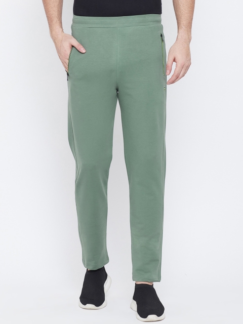 

Okane Men Green Solid Track Pants