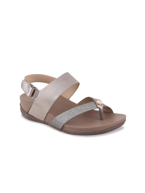 

CALZADO Women Grey Colourblocked Wedges