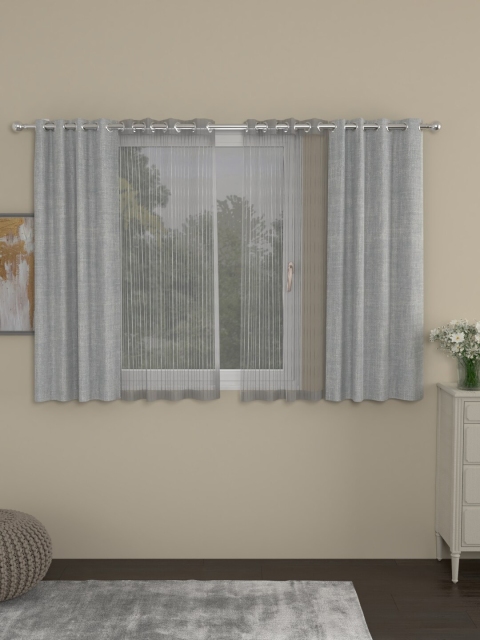 

ROSARA HOME Grey Set of 4 Window Curtains