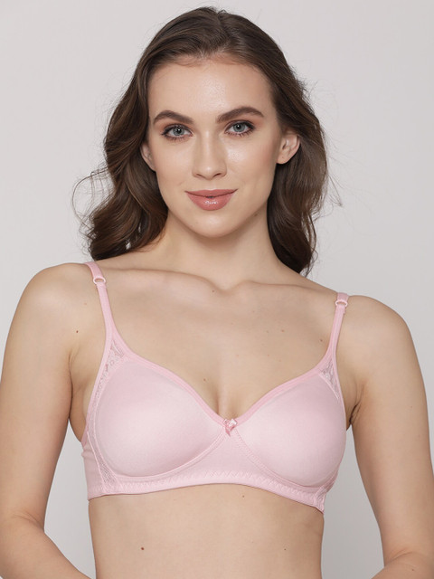 

Kalyani Pink Solid Non-Wired Non Padded Everyday Bra