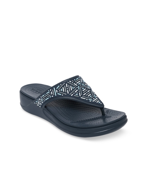 

Crocs Monterey Women Navy Blue Embellished Heels