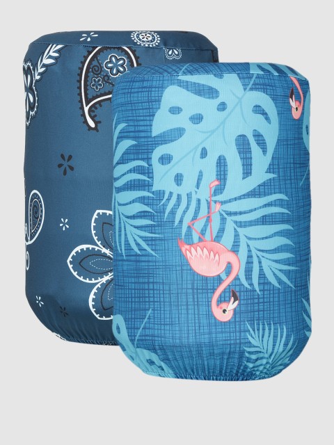 

Cortina Set Of 2 Printed Water Dispenser Covers, Blue