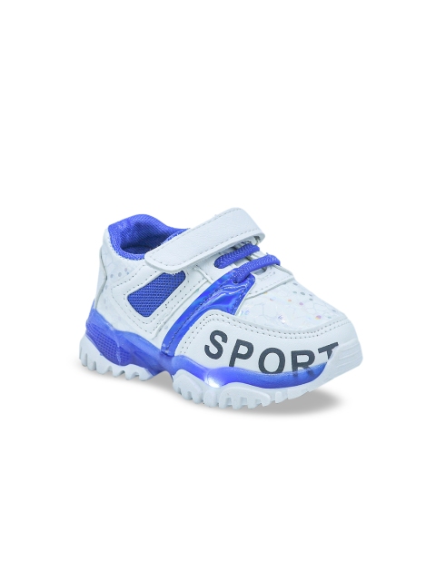 

FEETWELL SHOES Boys White & Blue Colourblocked Sneakers
