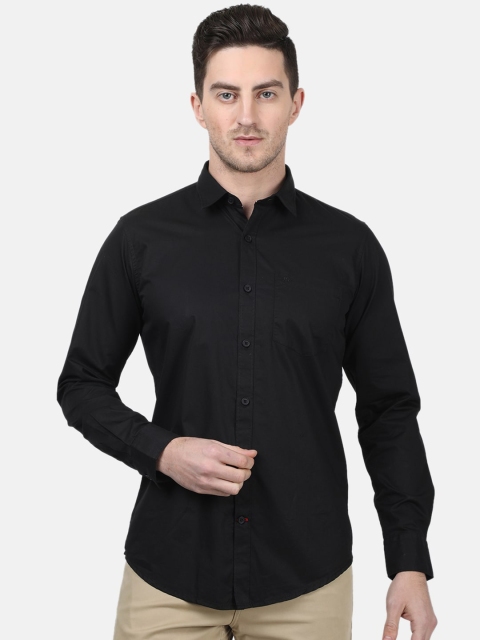 

Monte Carlo Men Black Slim Fit Solid Casual Shirt