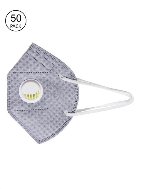 

OOMPH Unisex Pack Of 50 Grey Anti-Pollution Reusable 5-Ply N95 Masks