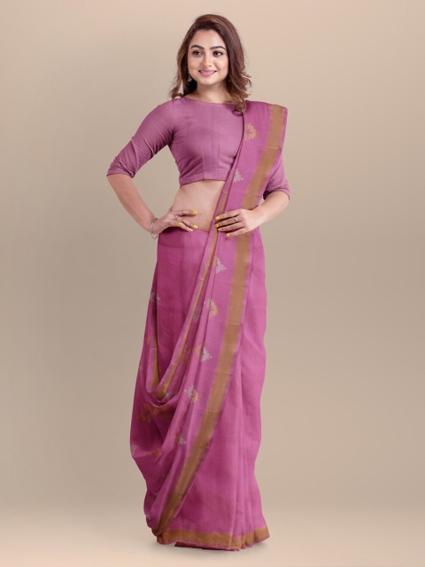

APCO Pink & Golden Printed Venkatgiri Pure Cotton Saree