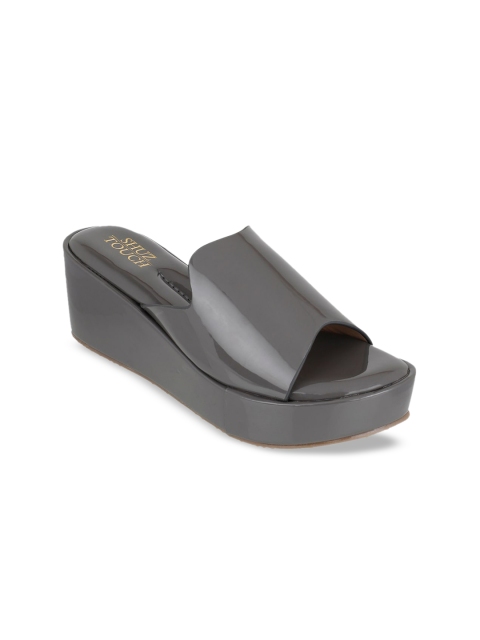 

SHUZ TOUCH Women Grey Solid Platform Heels