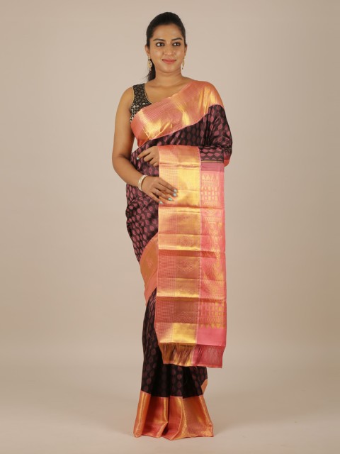 

Pothys Brown Pure Silk Woven Design Kanjeevaram Saree