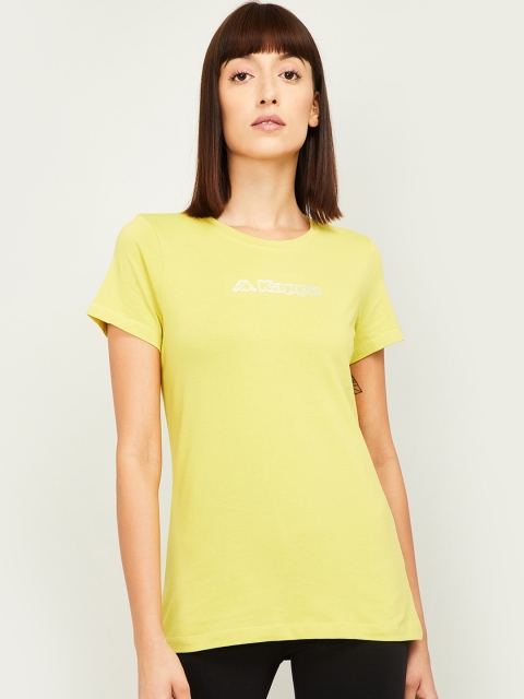 

Kappa Women Lime Green Printed Round Neck T-shirt