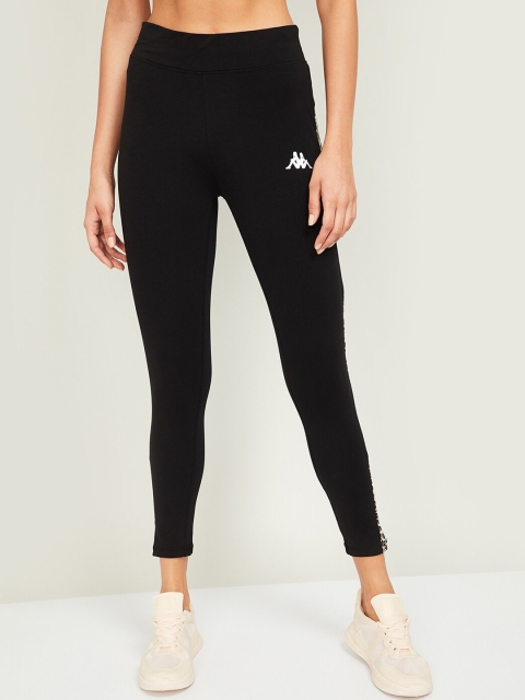 

Kappa Women Black & Brown Printed Tights