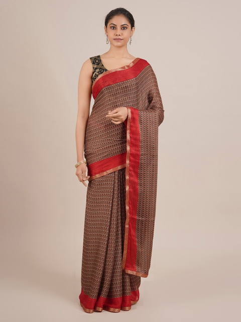 

Pothys Multicoloured Printed Poly Chiffon Saree, Multi