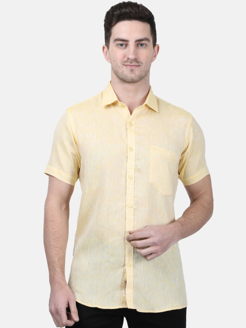 

Monte Carlo Men Yellow Regular Fit Solid Casual Shirt