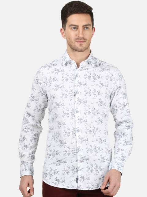 

Monte Carlo Men White & Blue Slim Fit Printed Casual Shirt