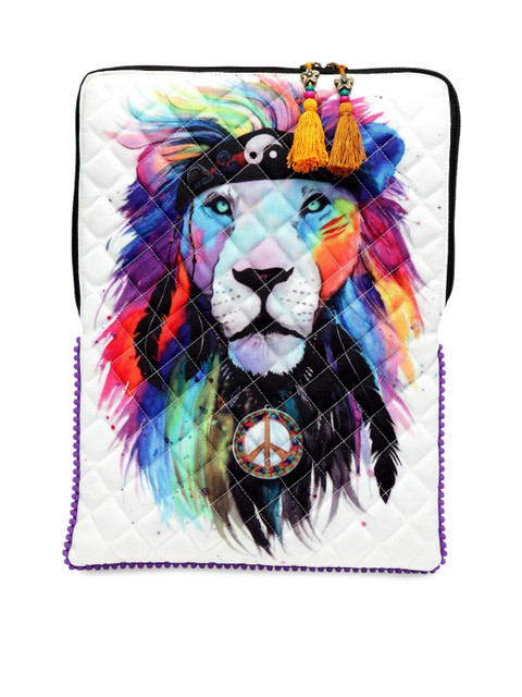 

The House of Tara Unisex White & Black Printed 15Inch Laptop Sleeve